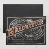Graduation Party Invitations - Retro Vintage Foil | Zazzle