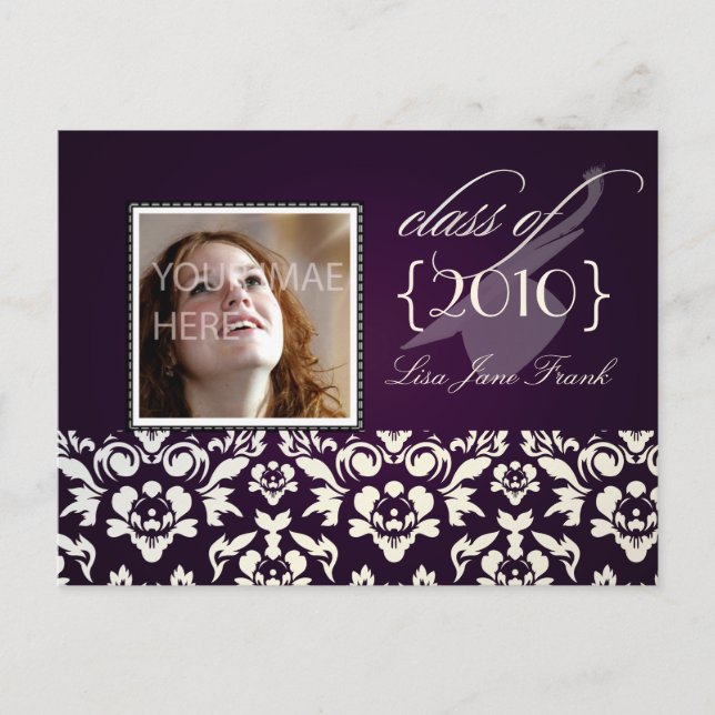 Graduation party invite postcards (Front)