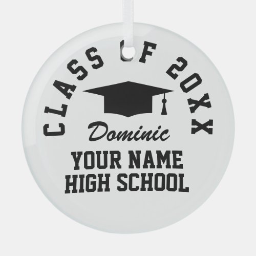 Graduation party keepsake ornament with string