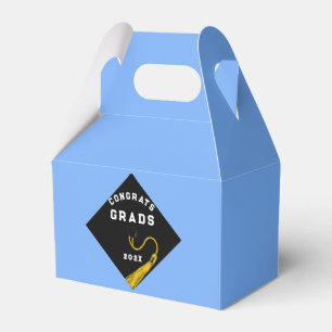 Graduation Party Light Blue Favor Box