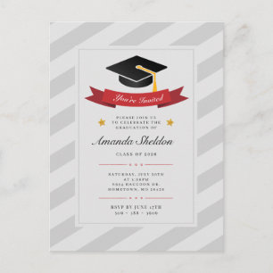 Graduation Party Modern 2025 Grad Invitation Postcard