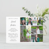 Graduation Party Modern 6 Photo Invitation (Standing Front)