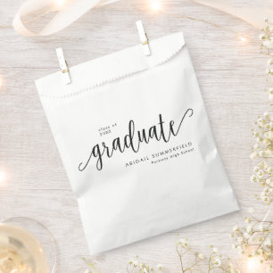 Graduation Party Modern Elegant Favor Bag