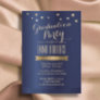 Graduation Party Modern Gold Confetti Elegant Invitation