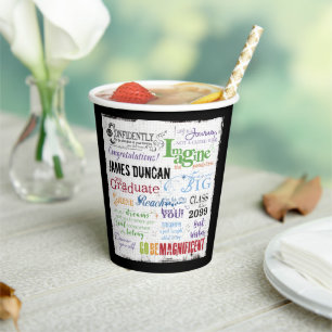 Graduation Party Motivational Inspirational Quotes Paper Cups