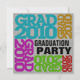 Graduation Party Multi Colors Invitation