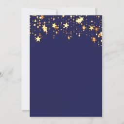 Graduation party navy blue gold stars invitation | Zazzle