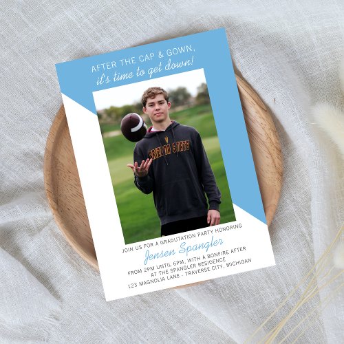 Graduation Party Open House 2024 Photo Light Blue Invitation