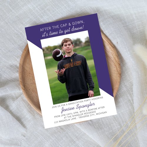 Graduation Party Open House 2024 Photo Purple Invitation