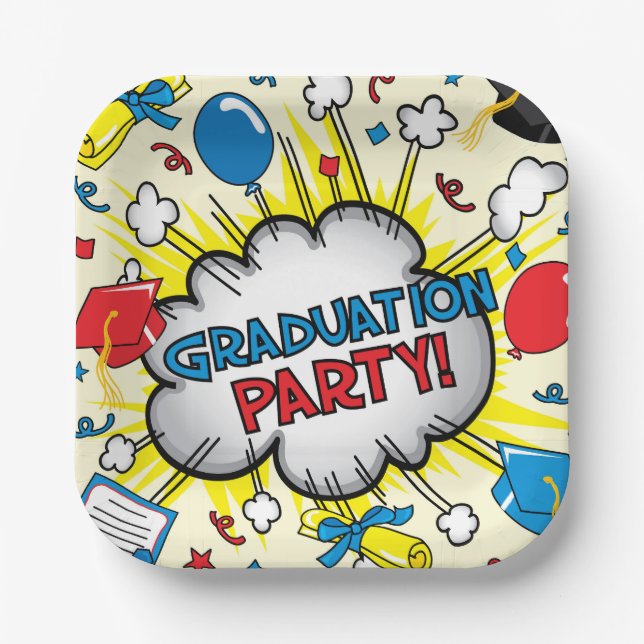 Graduation Party  Paper Plates (Front)