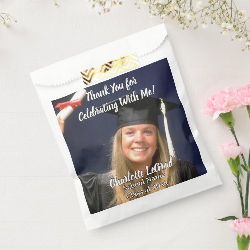 Graduation Party Personalized Photo Thank You Favor Bag