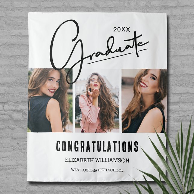 Graduation Party Photo Booth Backdrop (Graduation Photo Booth Backdrop, choose your size when ordering)