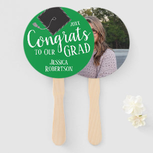 Graduation Party Photo Congrats Grad Hand Fan