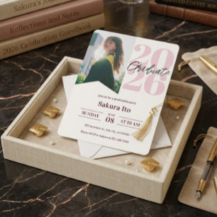 Graduation Party Photo Invitation Card