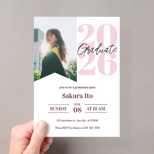 Graduation Party Photo Invitation Card