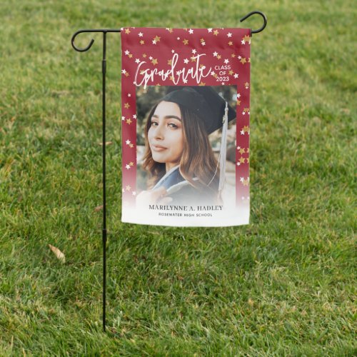 Graduation Party Photo Lawn Flag