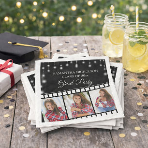 Graduation Party Photo Movie Reel Hollywood Star Napkins