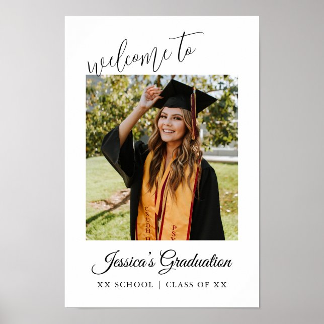 Graduation Party Photo Welcome  Poster (Front)
