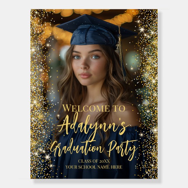 Graduation party photo welcome sign Foam Board (Front)