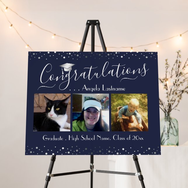 Graduation Party Photo Welcome Sign Foam Boards (In Situ (Stand))