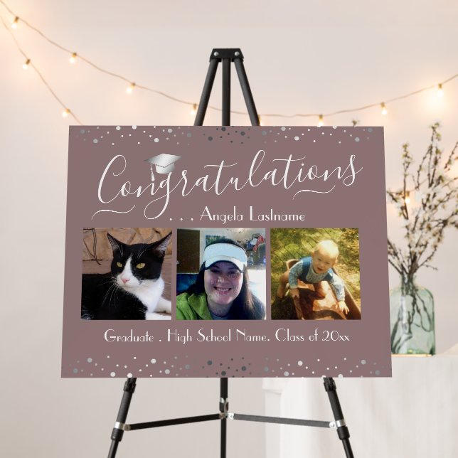 Graduation Party Photo Welcome Sign Foam Boards (In Situ (Stand))