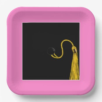 Graduation Party Pink Paper Plate by partygames at Zazzle