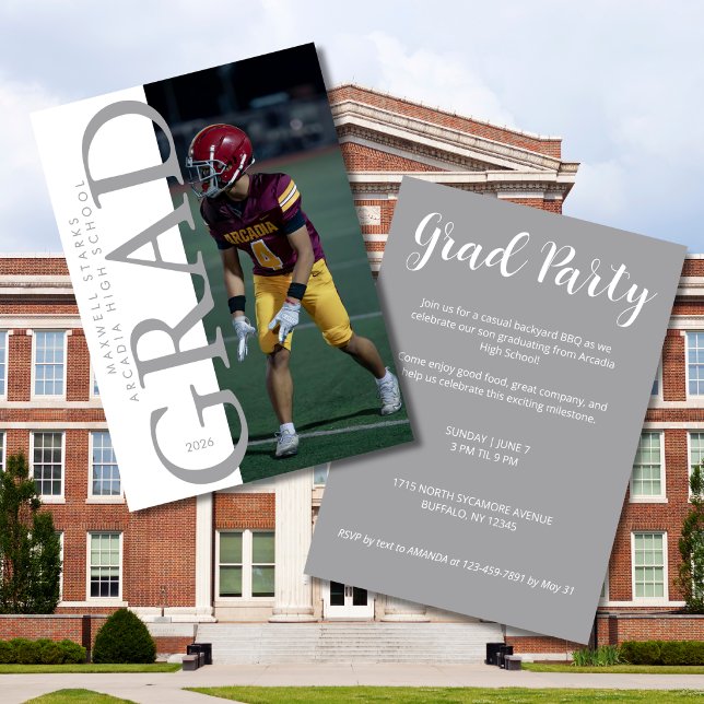 Graduation Party Portrait Photo Invitation (Creator Uploaded)
