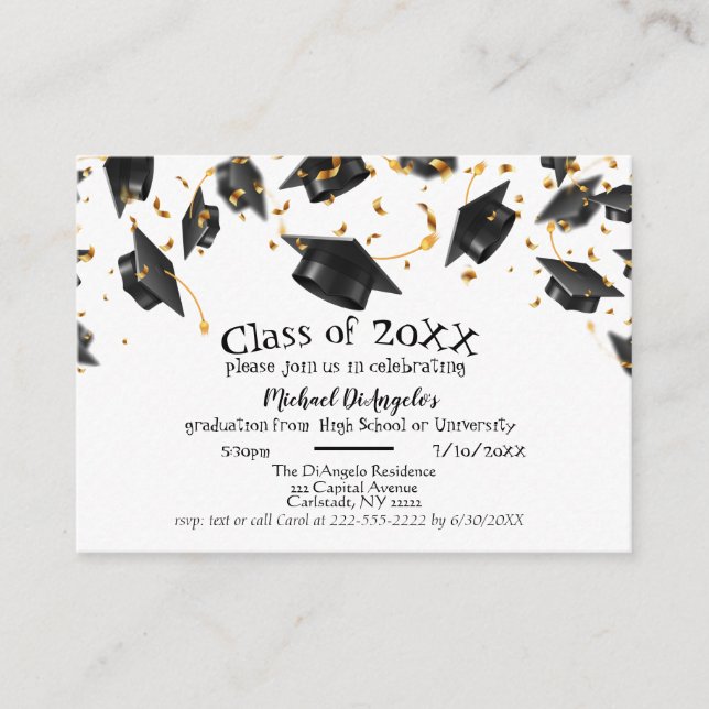 Graduation Party Postcard Invitation (Front)