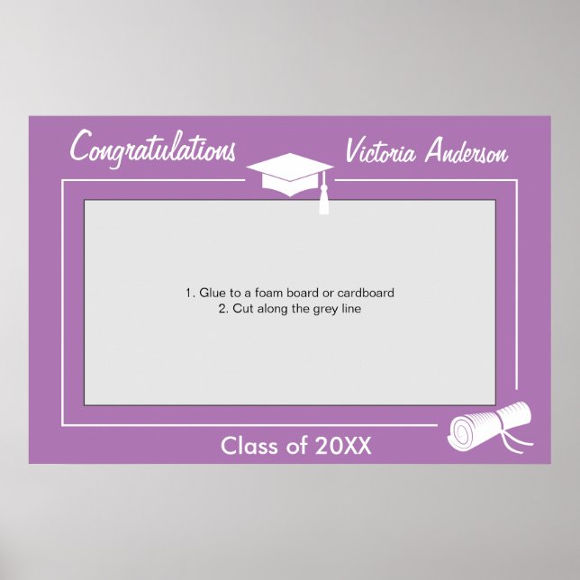 Graduation Party Prop Photo Booth Frame Poster (Front)