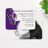 Graduation Party Purple Photo Insert Card 2017 (Desk)