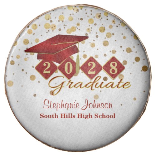 Graduation Party Red  Gold 20XX Chocolate Covered Oreo