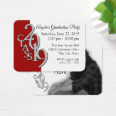 Graduation Party Red Photo Insert Card 2019 (Desk)