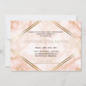 Graduation Party Rose Gold Marble Invitation (Back)