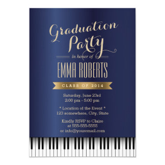 Music Themed Graduation Invitations 7