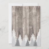 Graduation Party Rustic Winter Forest Trees Invite (Back)