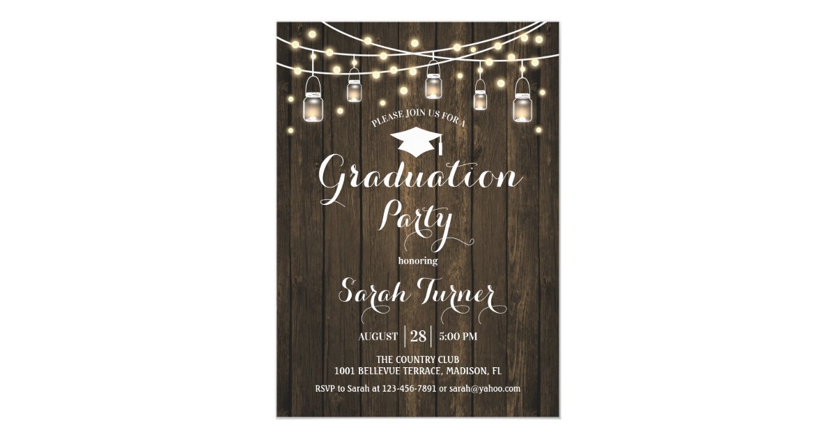 graduation-party-rustic-wood-invitation-zazzle