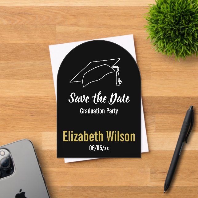 Graduation Party Save the Date Acrylic Invitations (Insitu (Invitation Card))