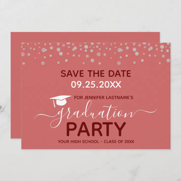 Graduation Party Save the Date Invitation | Zazzle