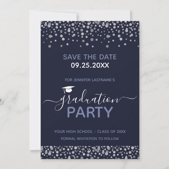 Graduation Party Save the Date Invitation (Front)