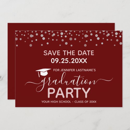 Graduation Party Save the Date Invitation