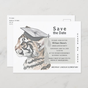 Graduation Party Save the Date Invitation Postcard
