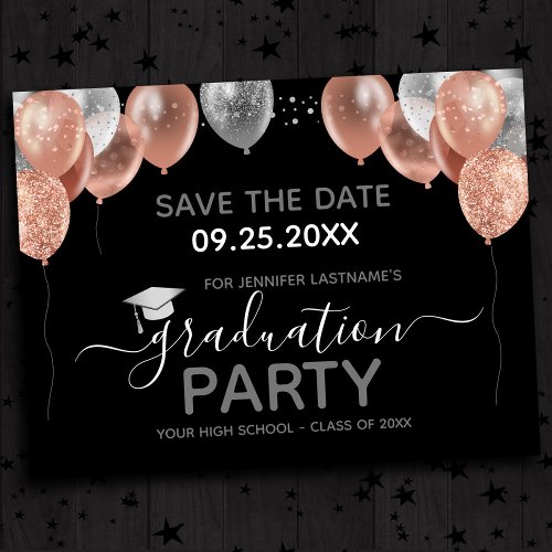 Graduation Party Save the Date Invitation Postcard