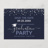 Graduation Party Save the Date Invitation Postcard (Front)
