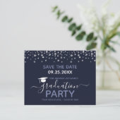 Graduation Party Save the Date Invitation Postcard (Standing Front)