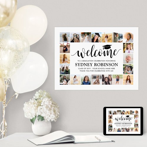 Graduation Party Script Welcome & 20 Photo Collage
