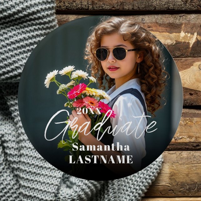 Graduation Party Senior Photo Button (Creator Uploaded)