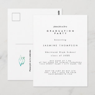 Graduation Party Simple Elegant Invite