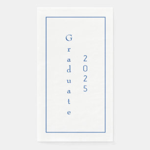 Graduation Party Student Graduate 2025 Text Blue Paper Guest Towels