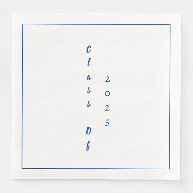 Graduation Party Student Graduate Class Of 2025 Paper Dinner Napkins (Front)
