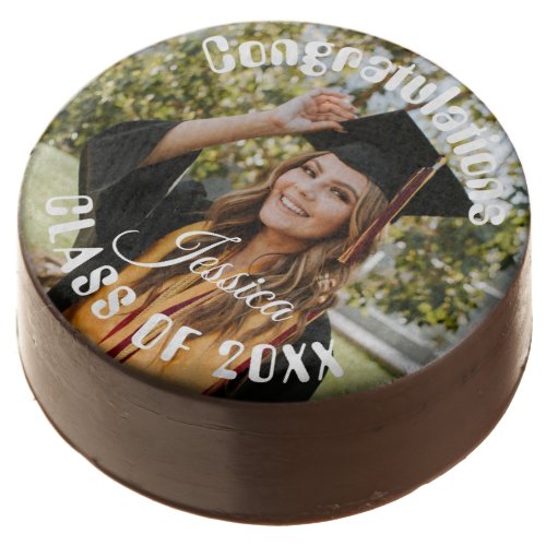 Graduation Party Sweet Personalized Photo and Name Chocolate Covered Oreo